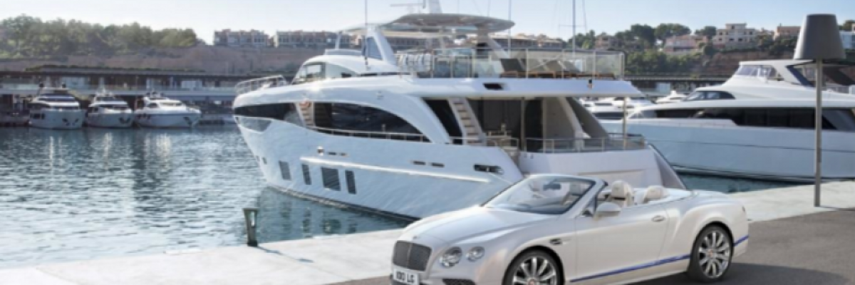 Wealth inequality luxury yacht.