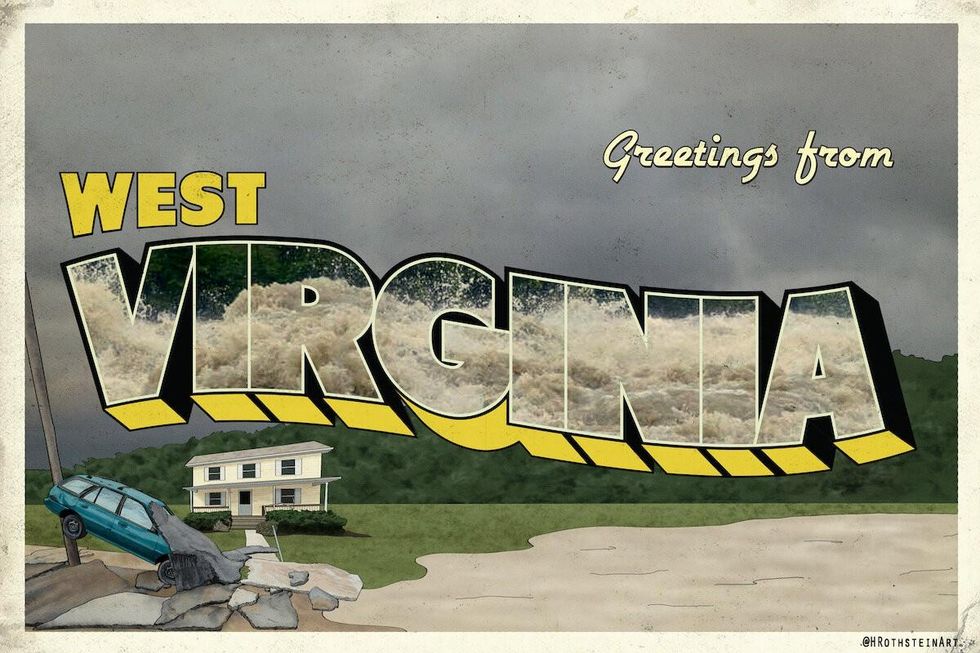 west virginia climate postcard