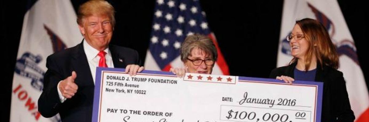 Damning Investigation Finds Trump's Philanthropy Largely a "Facade"