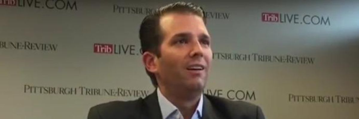 Trump Jr. Says Dad Can't Release Tax Returns Because Media Is Biased