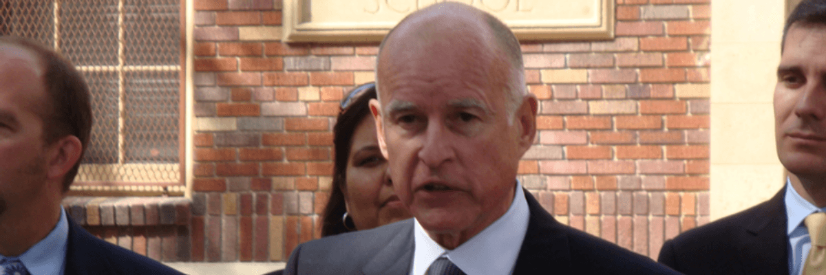 Jerry Brown Warns of "Apocalyptic Threat" of Climate Change, But Carries on Drilling