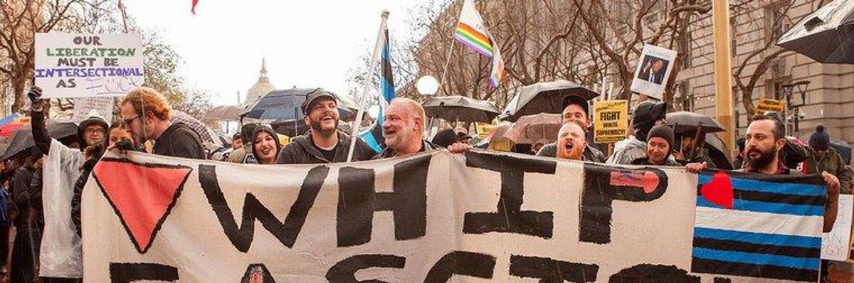 WHIP FASCISM: WE WON'T GO BACWARDS!