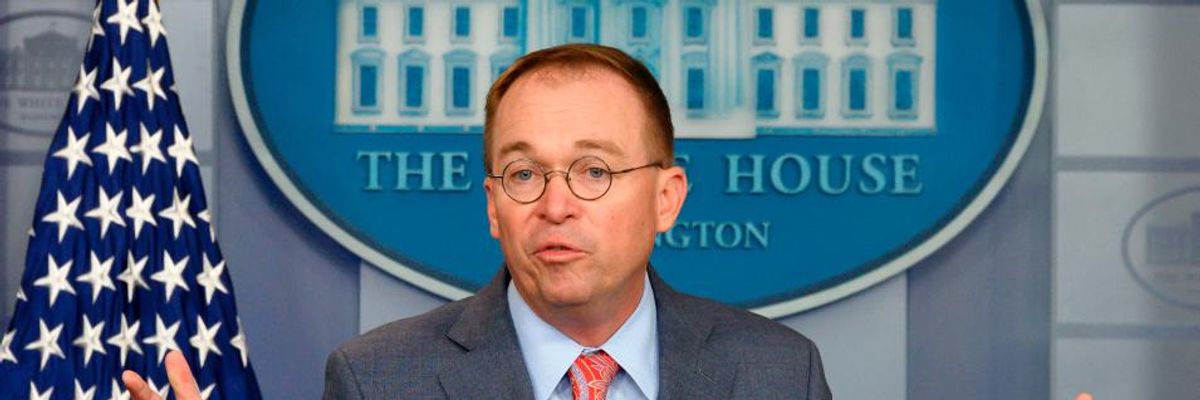 'We Do That All the Time... Get Over It': Mulvaney Openly Admits Trump Quid Pro Quo With Ukraine