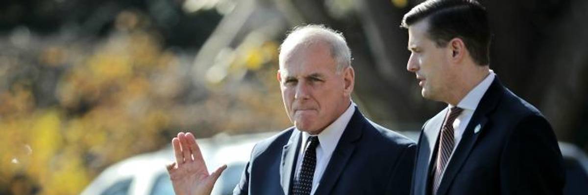 'Time for John Kelly to Go': Trump Chief of Staff Denounced for Shielding Alleged Domestic Abuser