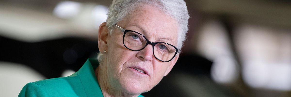White House climate adviser Gina McCarthy speaks at a news conference