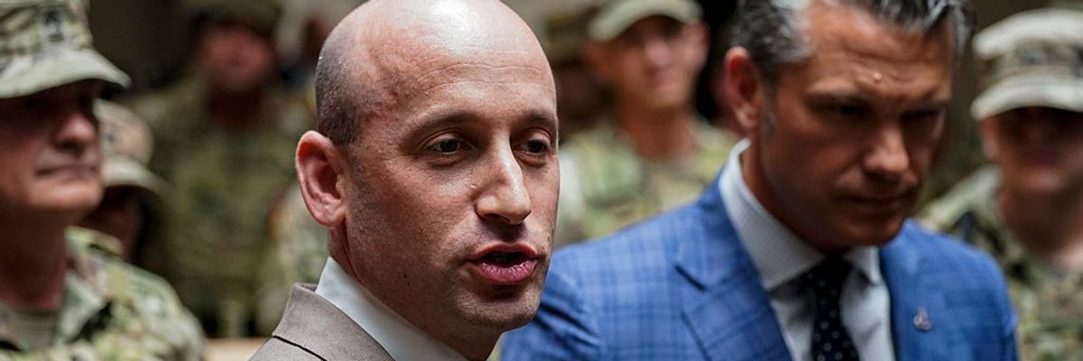 Stephen Miller Claims Simply Calling Trump Authoritarian 'Incites Violence and Terrorism'