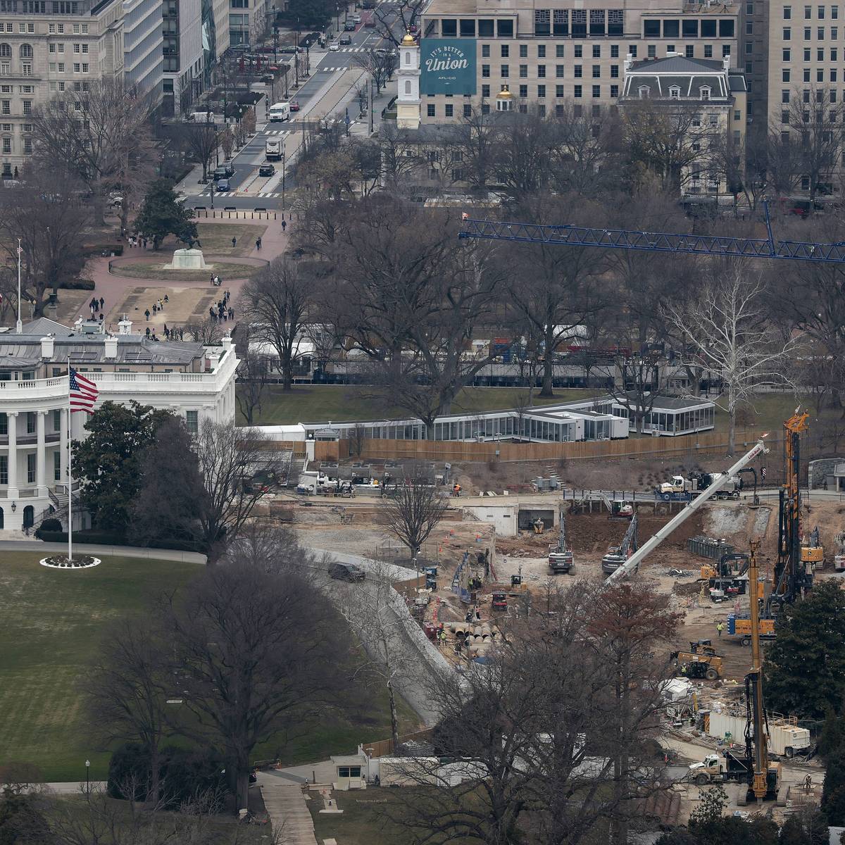 White House East Wing Demolition Continues For Trump Ballroom Construction