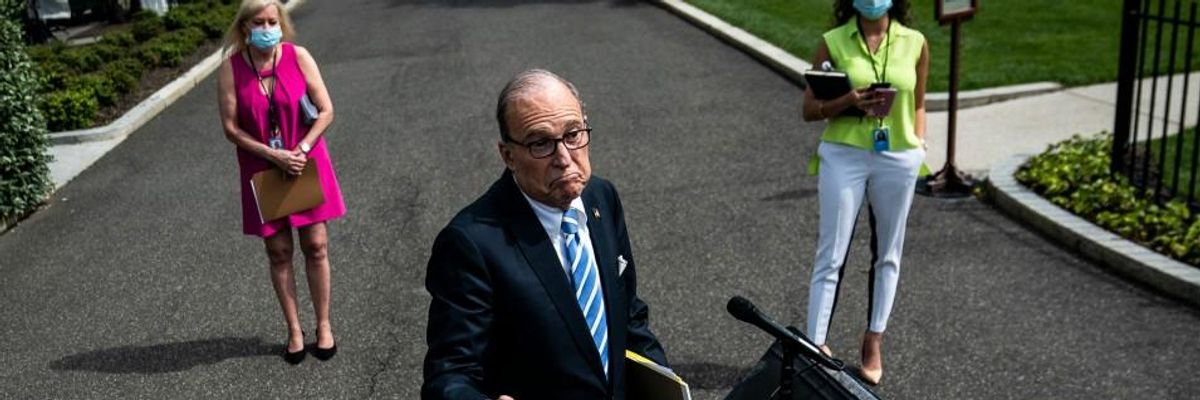 White House Pushes 'Pure Giveaway' to Rich Investors While Urging Cut to Pandemic Unemployment Aid