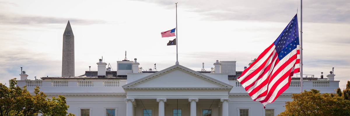 White House Flag Flies At half-staff For Passing Of Former Vice President Dick Cheney