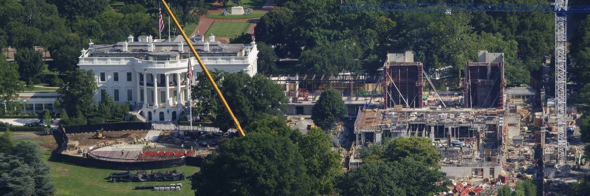 White House Helipad And East Ballroom Construction