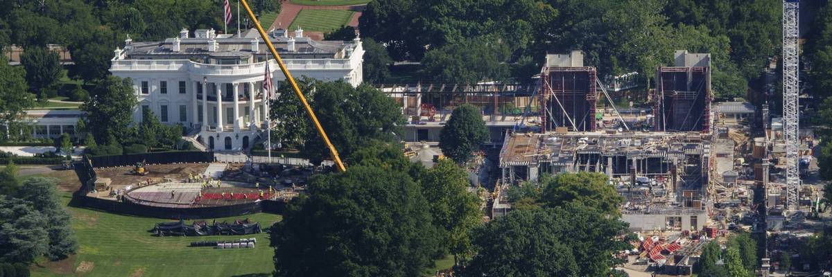 White House Helipad And East Ballroom Construction