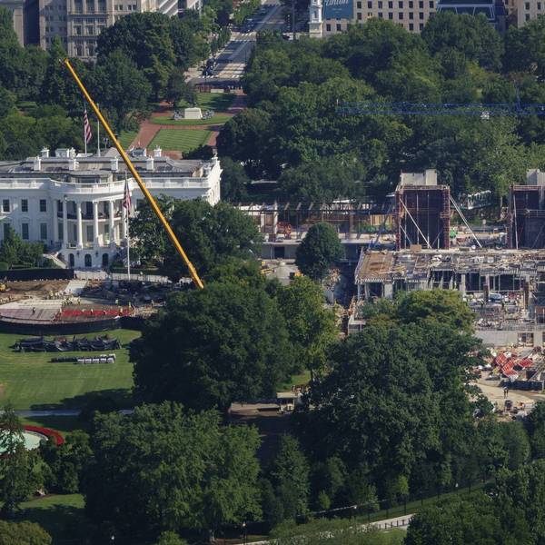 White House Helipad And East Ballroom Construction