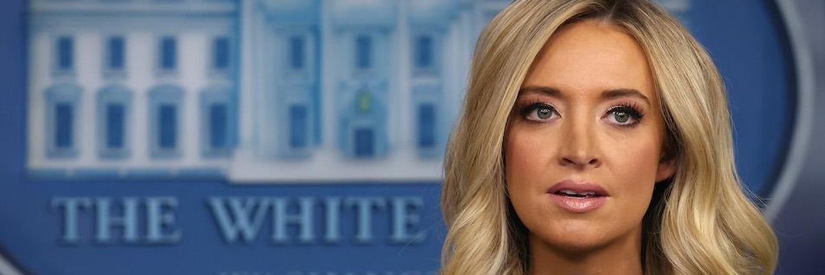 "I'll Never Lie to You," Vows Trump's New Press Secretary at First Regular Briefing in Over a Year--Then Starts Lying