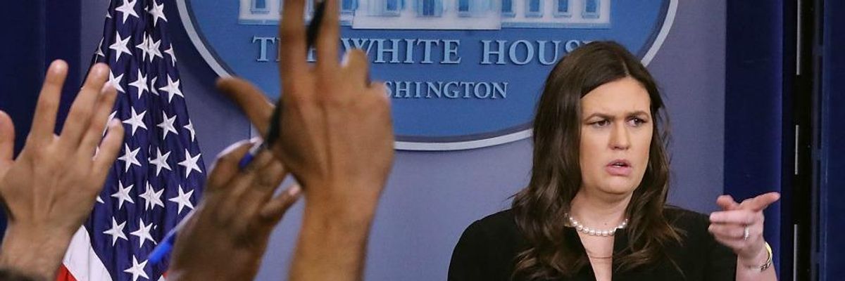 Huckabee Sanders Defends Ripping Children From Parents, Because It's "Very Biblical to Enforce the Law"