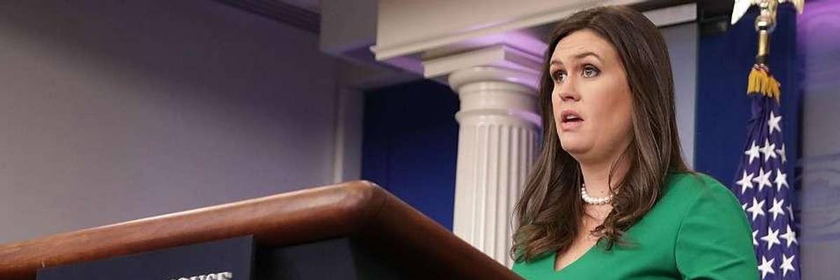 Huckabee Sanders Says "Only If Your Mind Is in the Gutter" Could You Think Trump's Attack on Gillibrand Contained Sexual Innuendo