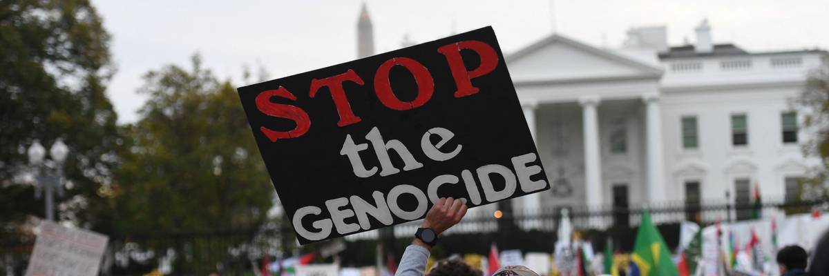 White House protest over Gaza.