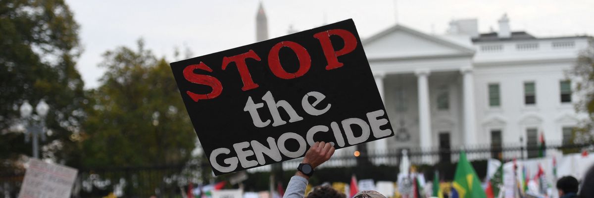 White House protest over Gaza.