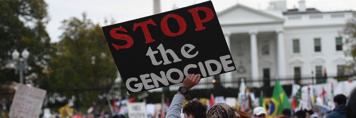 White House protest over Gaza.