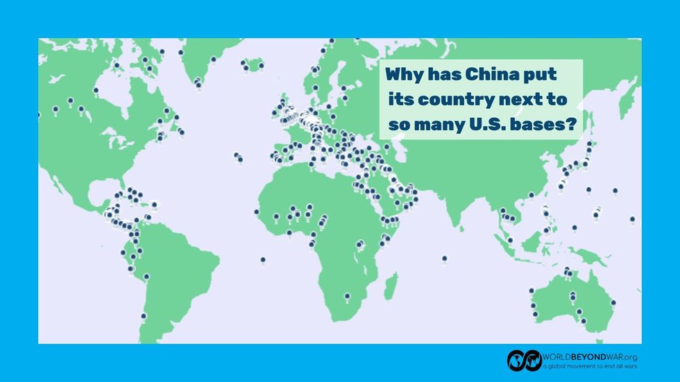 Why has China put its country next to so many U.S. bases