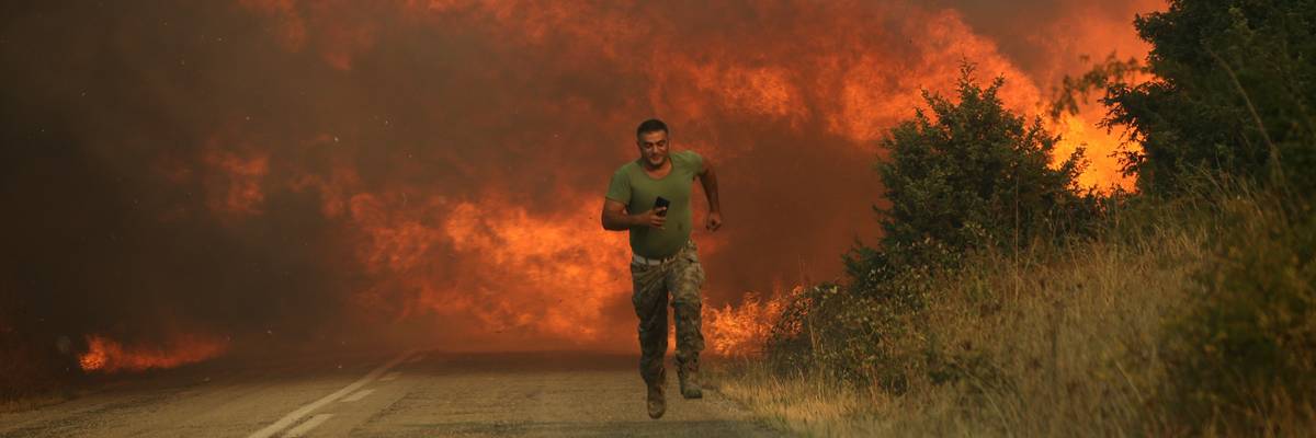 Wildfires continue to ravage Greece on the thirteenth day