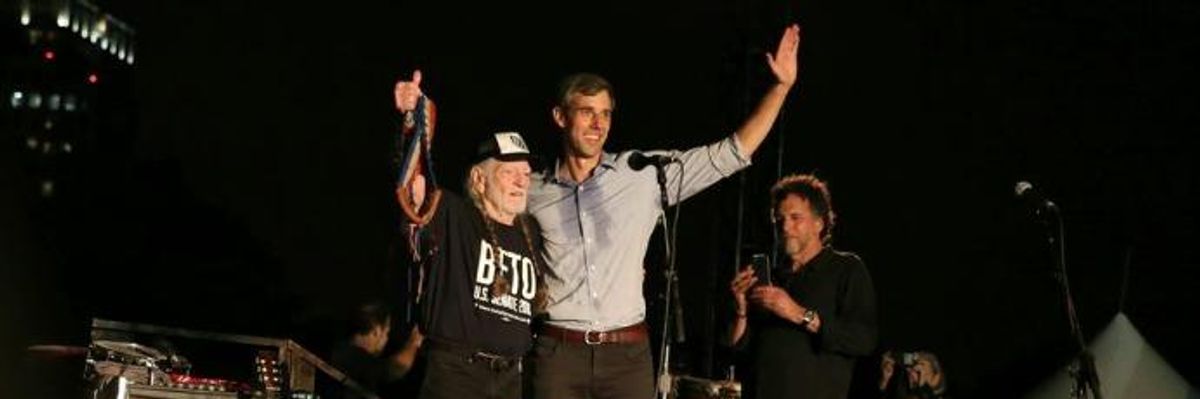 At Concert Attended by 50,000 Texans, Beto O'Rourke and Willie Nelson Team Up to Deliver Simple Message: 'Vote 'Em Out'