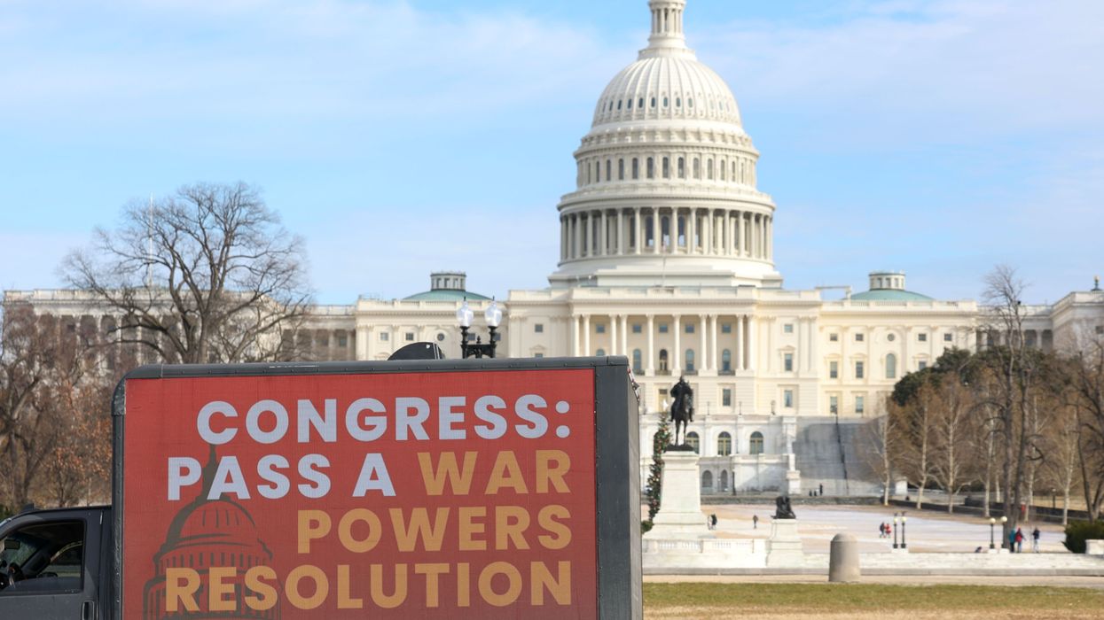 Win Without War Mobile Billboard Urges Congress To Support War Powers Resolutions To Prevent Trump Administration From Launching Military Interventions