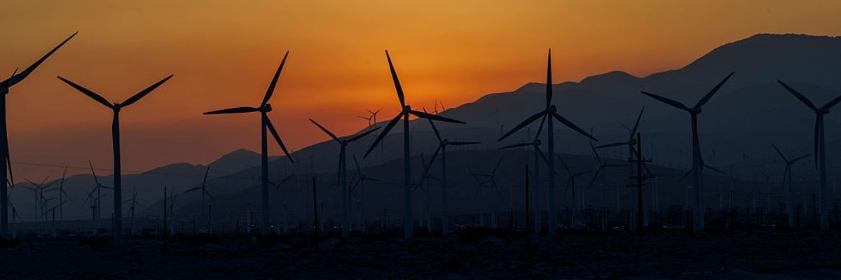 Wind farm in Palm Springs, CA