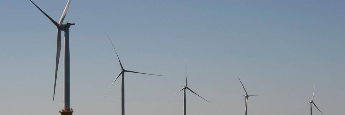 Wind turbines off Rhode Island.
