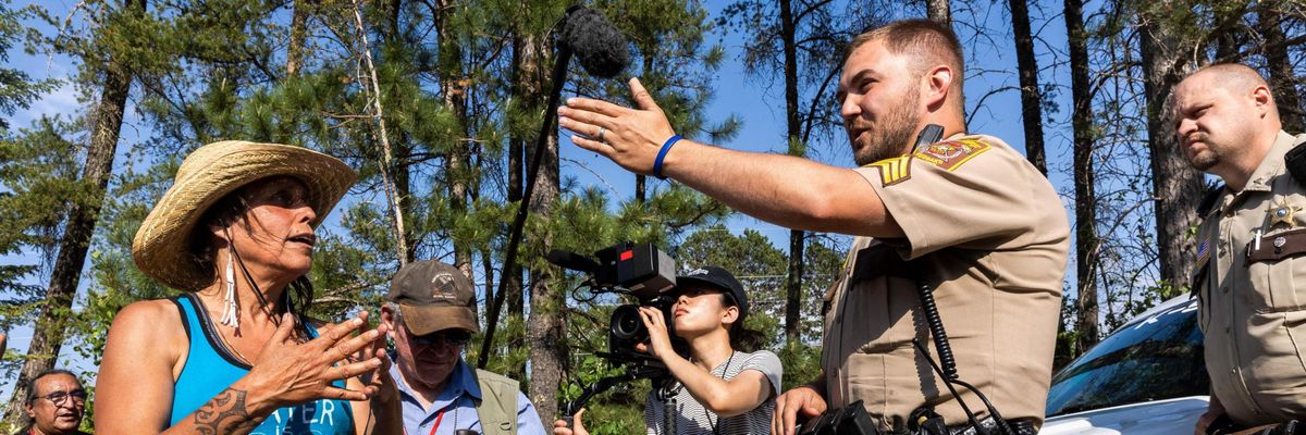 Winona LaDuke, Line 3 opponent, and local law enforcement