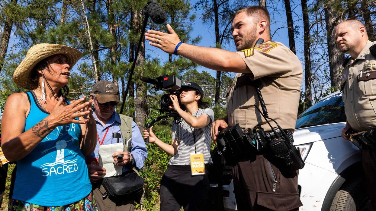 Winona LaDuke, Line 3 opponent, and local law enforcement