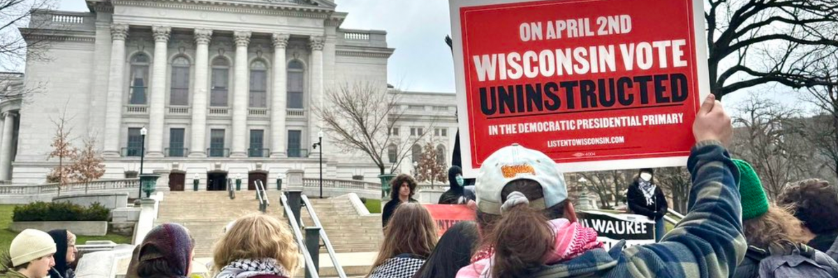 Wisconsin residents protest the U.S.-backed Israeli war on Gaza