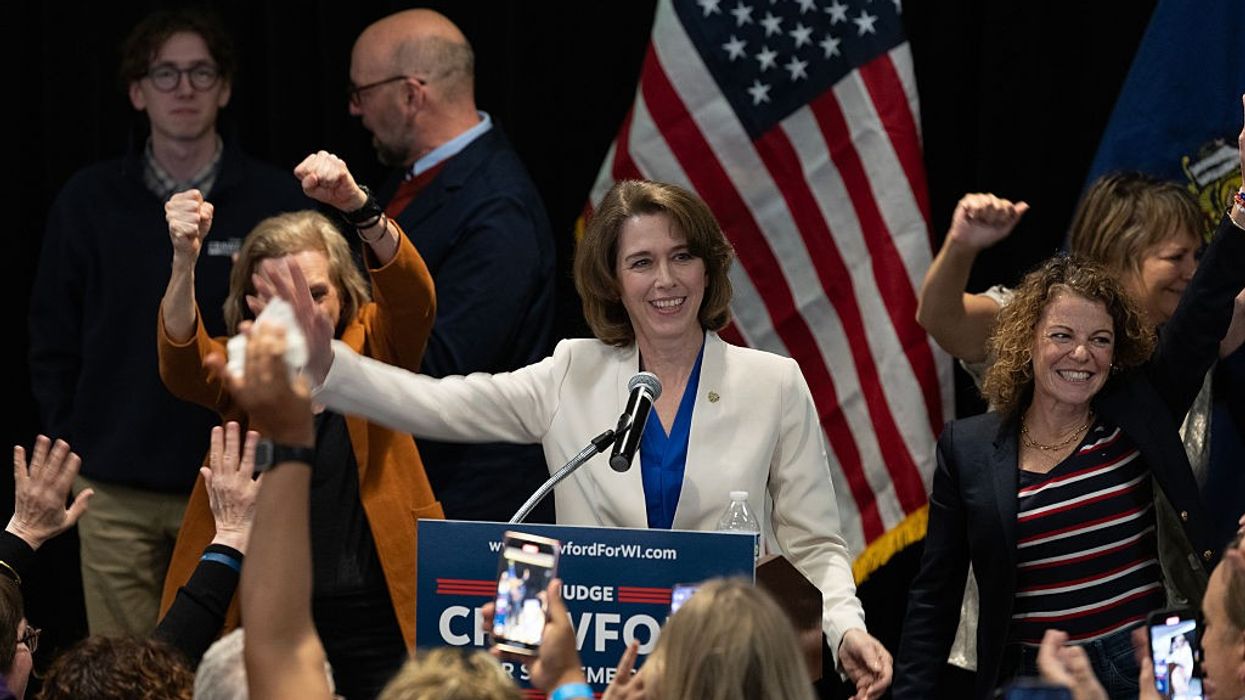 Wisconsin Supreme Court Justice Candidate Judge Susan Crawford Holds Her Election Night Event