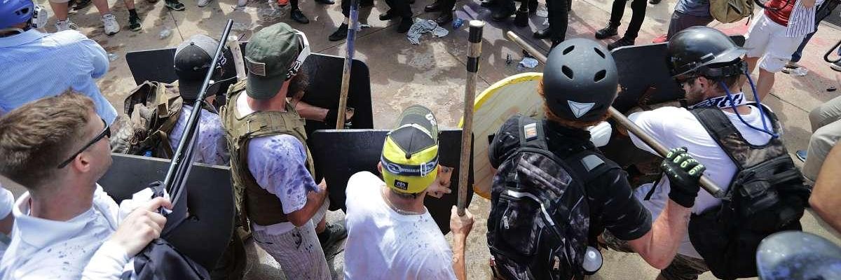 In Month After Charlottesville, Papers Spent as Much Time Condemning Anti-Nazis as Nazis