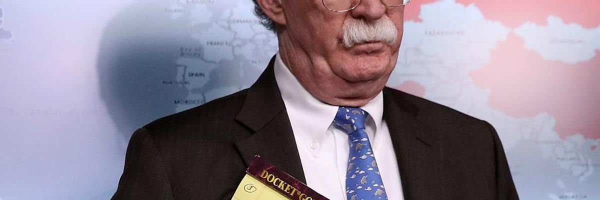 Bolton's Legal Pad Saying "5,000 Troops to Colombia" Intensifies Fears of US Attack on Venezuela
