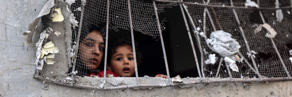 Woman and child in Gaza