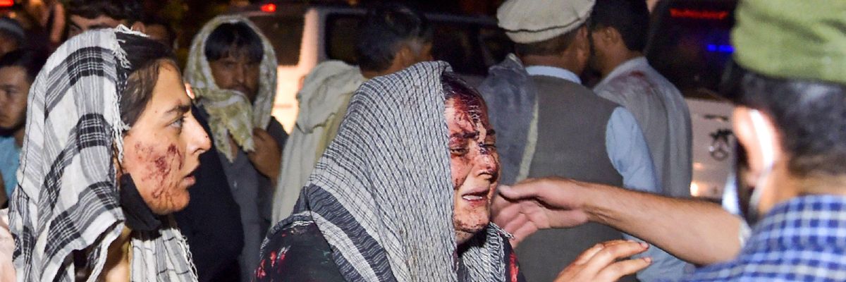 Women at hospital after explosions