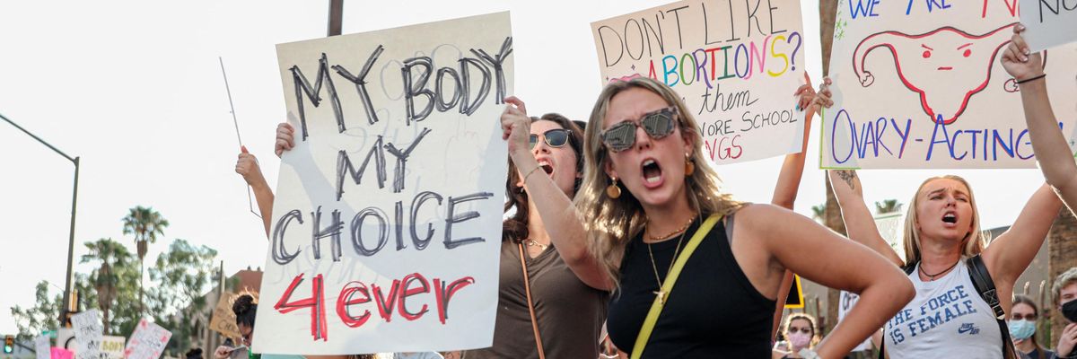 Women protest for abortion rights in Arizona