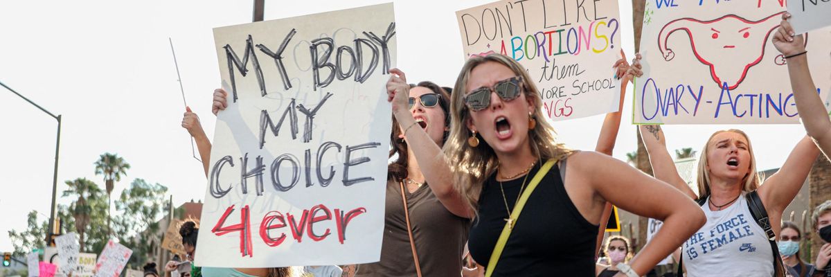 Women protest for abortion rights in Arizona