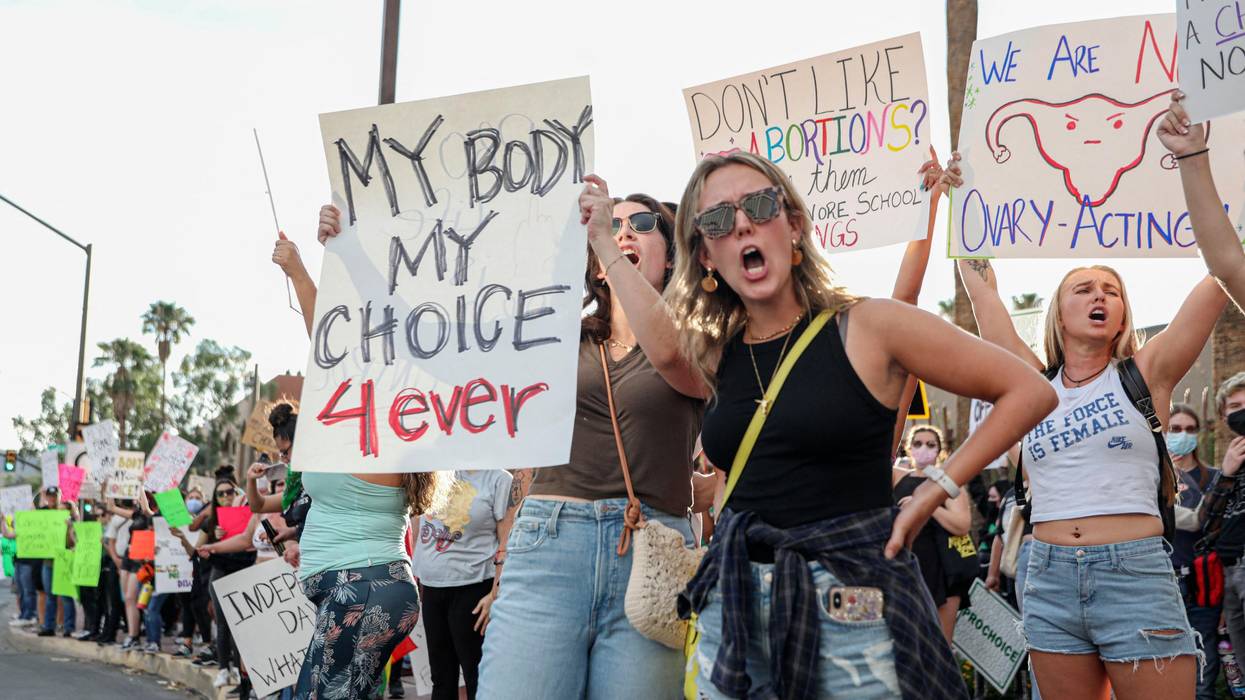 Women protest for abortion rights in Arizona