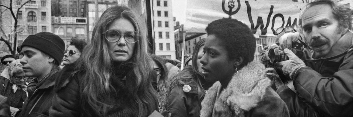 Women's Activists and Marchers Going Through Manhattan