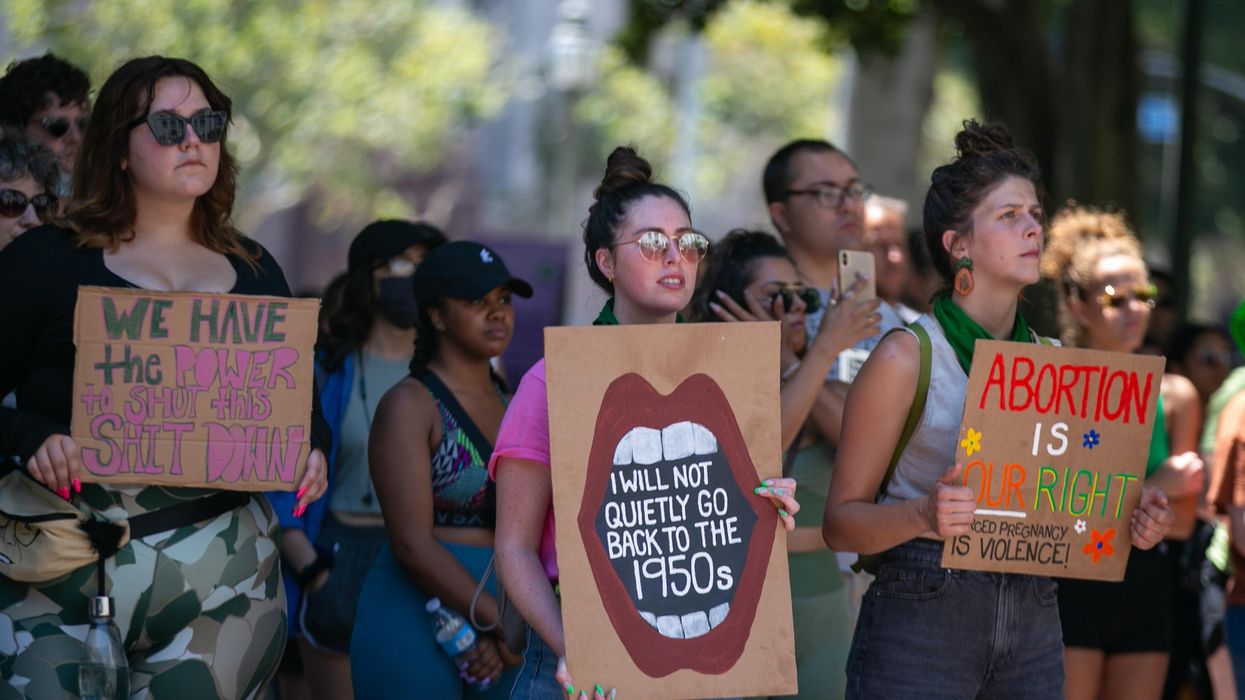 Women's rights protesters rail against the Supreme Court