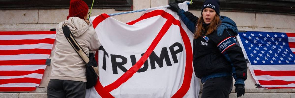 Word "Trump" crossed out