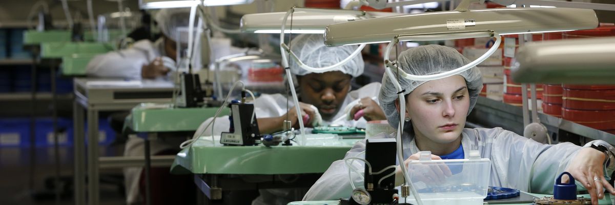 worker in U.S. factory