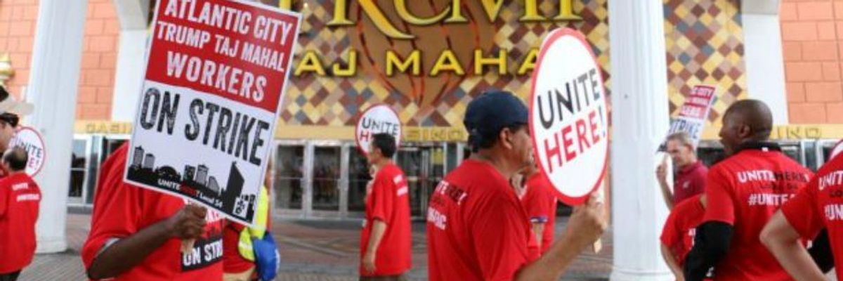 Trump Taj Mahal Workers Continue Strike Despite Impending Closure