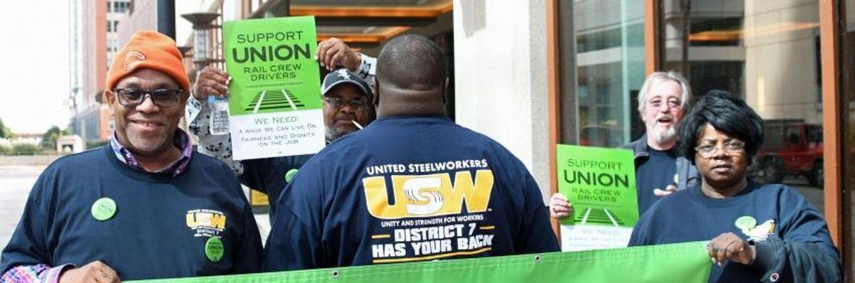 Today Amazon, Tomorrow the Railroad Industry: The Fight for $15 Rolls On