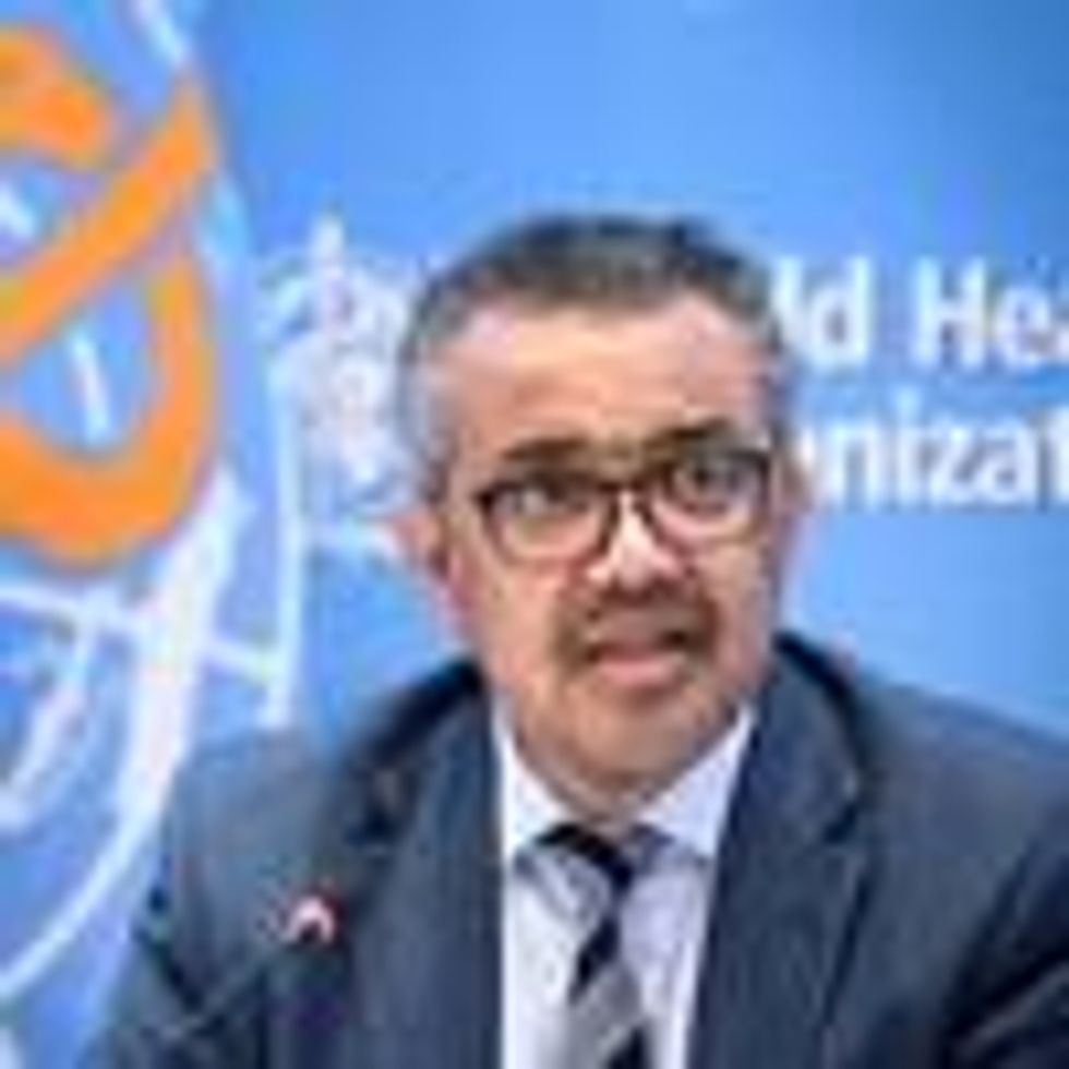 World Health Organization director-general speaks at a press conference