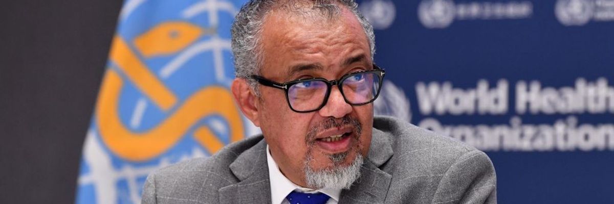 World Health Organization Director-General Tedros Adhanom Ghebreyesus