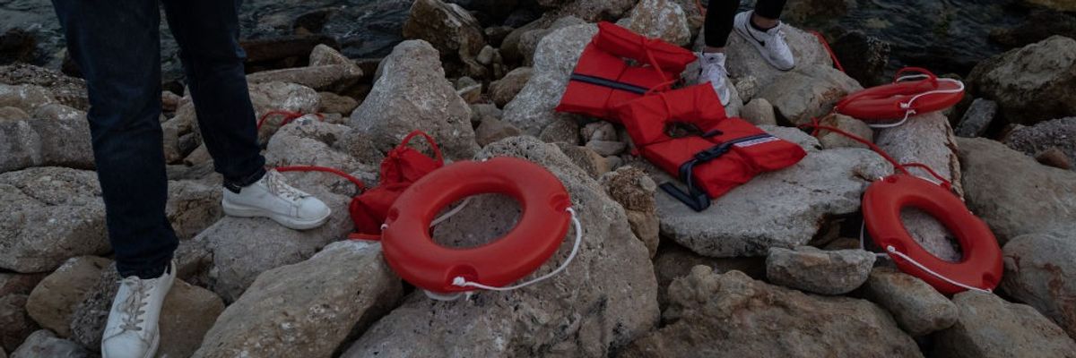 World Refugee Day protest.