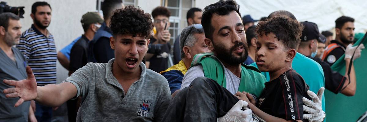 Wounded child in Gaza