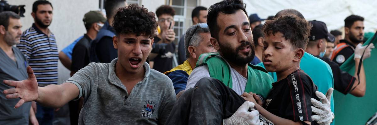 Wounded child in Gaza